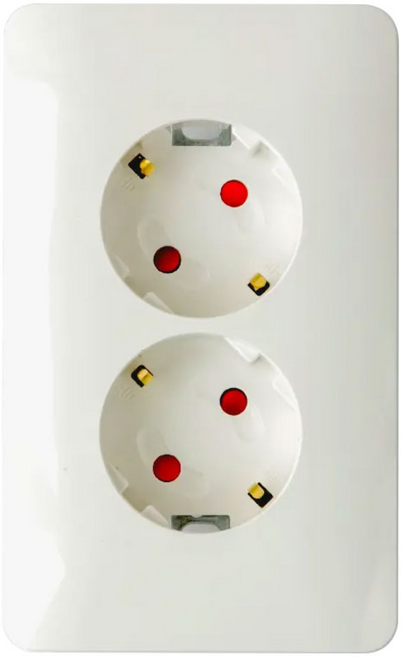 국내생산 KS 에이스2 매입 2구 콘센트 화이트 접지 45도, 1개