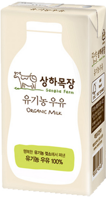 상하목장 유기농 우유, 190ml, 24개