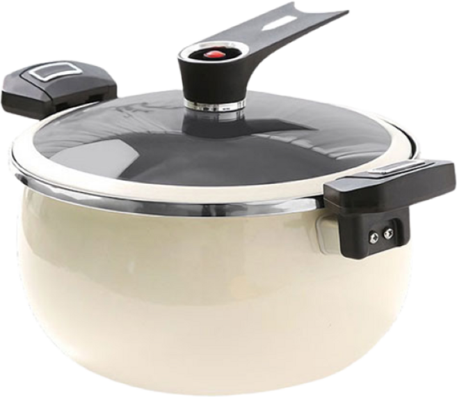 이잼쿡 세라믹 저압 진공 냄비 압력솥, 베이지, 1개
