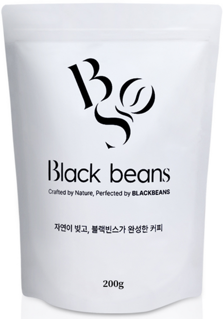 블랙빈스 원두커피 헤이즐넛 향 커피 홀빈, 1개, 200g, 홀빈(분쇄안함)