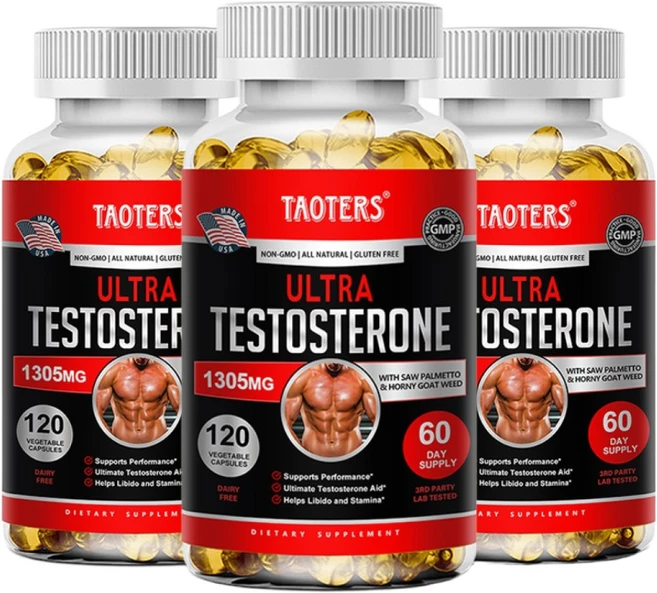 초강력 테스토스테론 보충제 - 테스트를 거친 남성용 부스터 - 천연 지구력 지구력 및 근력 부스터 - 에너지 부스트 인지 개선 120캡슐, 120정, 1개 - 쿠팡