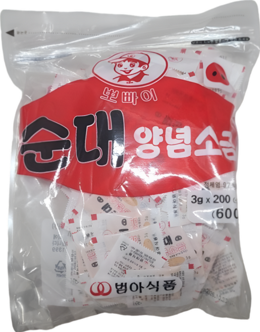 범아식품 순대 양념소금, 800개, 3g