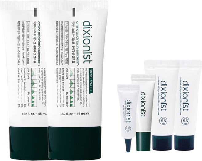 딕셔니스트 아미노산 나이아신 선크림 45ml 2개 + 미니어처 4종