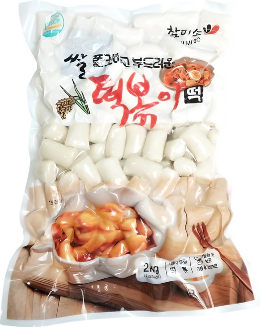 참미소떡볶이 몽떡(3.5cm)떡볶이떡, 2kg, 2개