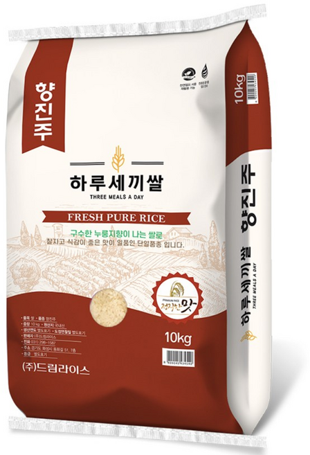 25년 햅쌀 드림 향진주 단일품종 당일도정, 상등급, 1개, 10kg