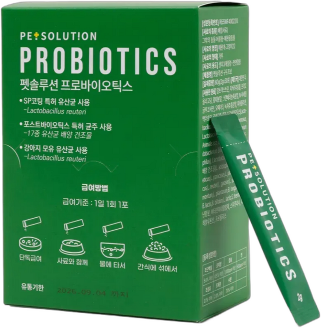 펫솔루션 강아지 모유 유산균 장건강 면역력 영양제 스틱, 30회분, 장건강/유산균, 1개