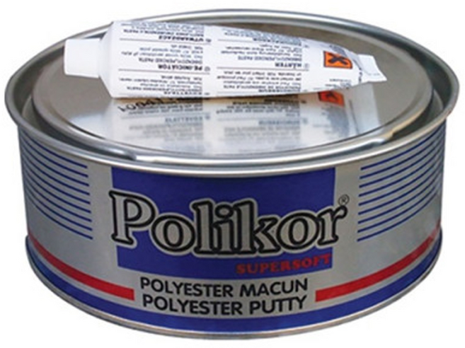 폴리코 판금퍼티 1kg 경화제포함 빠데 자동차 보수용 복원 도장, 1개