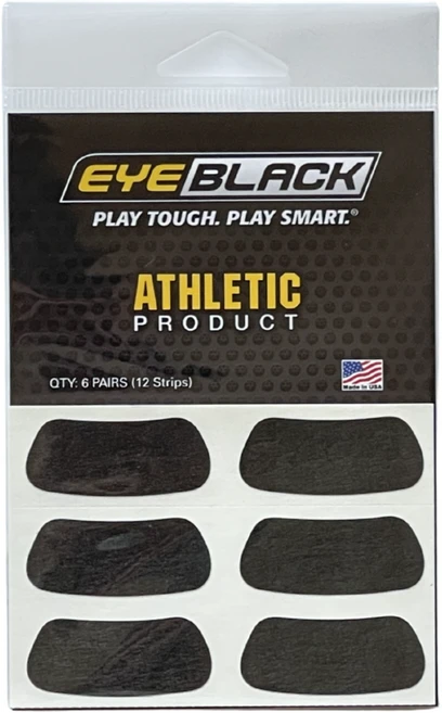 EYEBLACK 오리지널 아이블랙 스티커 (12개) 눈부심 방지 아이패치 6 pairs, 블랙 - 쿠팡