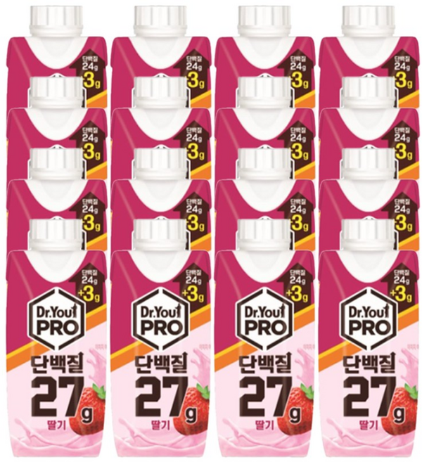 닥터유 프로 단백질 드링크 27g 딸기, 250ml