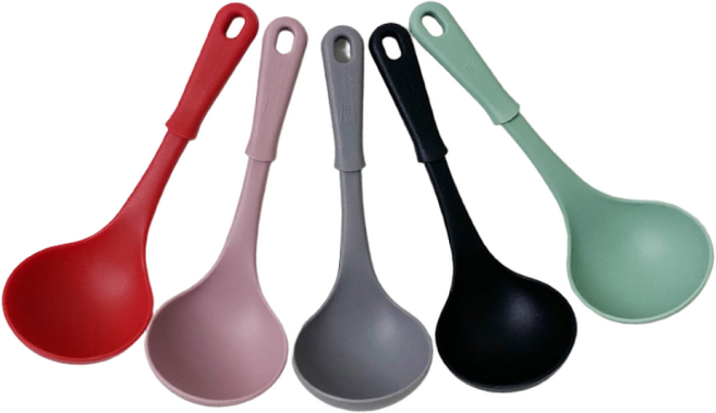 [백화점브랜드am] 실리콘 미니국자 다용도 서빙 소스 요리 스푼 앞접시 소국자, 레드, 1개