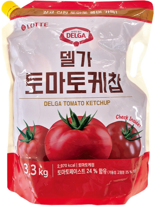 델가 토마토 케찹 3.3kg (1입) 식자재 대용량, 1개