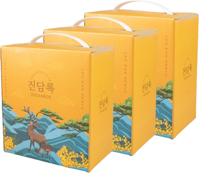 진담록 분골 유아 어린이녹용 진액 배즙, 3박스, 60g