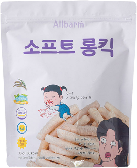 올바름 독도 쌀과자 종합상품, 소프트 롱킥, 30g, 1개