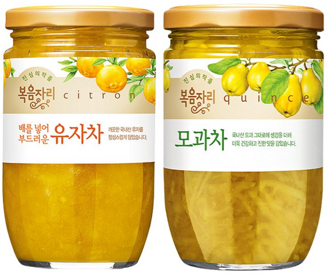 복음자리 유자차 480g *모과차 480g, 1개, 1개입