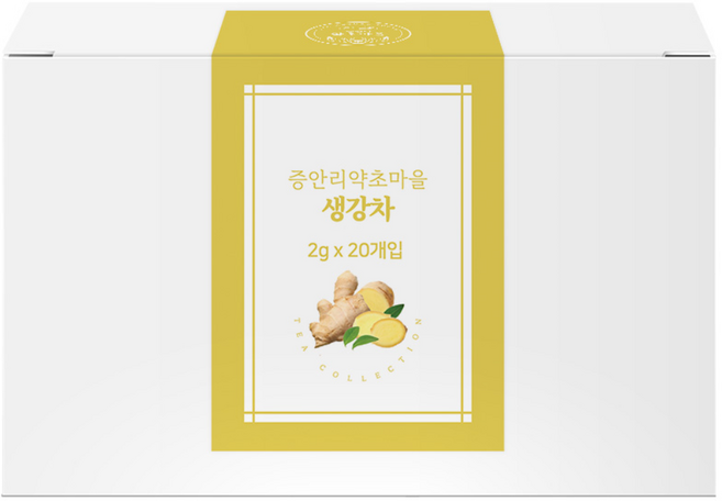 찌고 말린 국산 생강차 티백차 진저티, 1개, 20개입, 2g