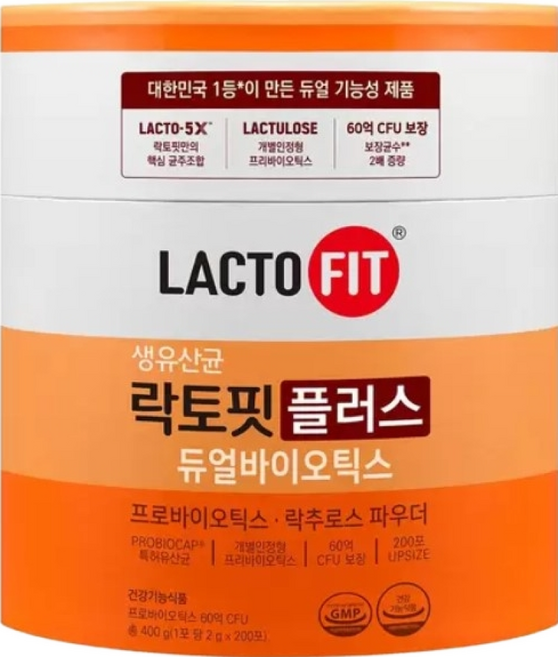 락토핏 플러스 듀얼바이오틱스 파우더 200p, 400g, 1개
