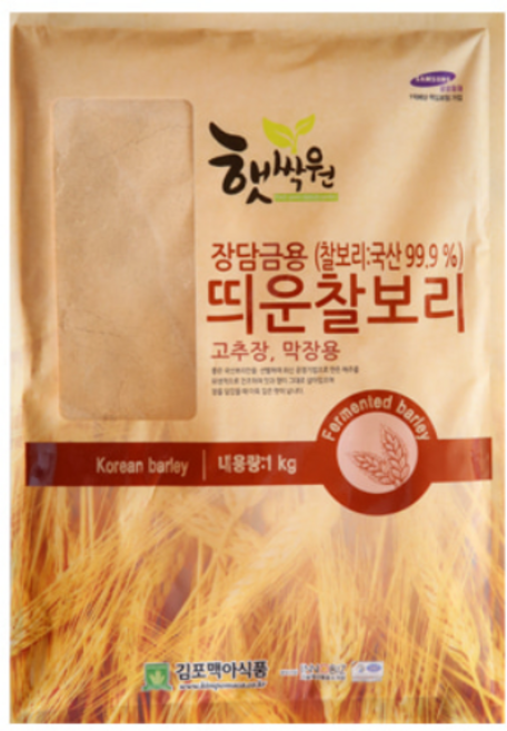 김포맥아식품 장담금용 띄운 찰보리 가루 1kg, 3개