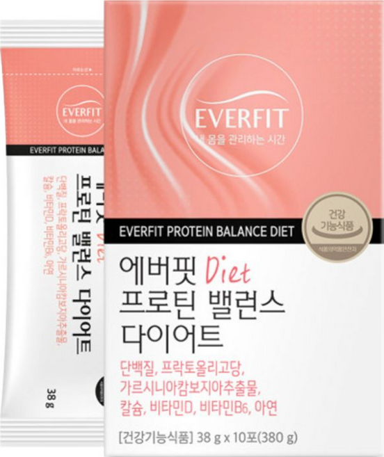 플러스 에버핏프로틴밸런스다이어트10포 프락토올리고당 산양유단백분말 동물성단백질 식물성단백질 가르시니아 배변활동 다이어트 분리대두단백 체지방감소 근육건강, 38g, 1개