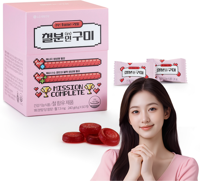 리튠 철분 인 구미, 240g, 1개