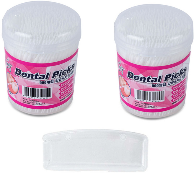 다덴 덴탈픽스 일회용 I형 치간칫솔 SS + 휴대용기, 500개입, 2개