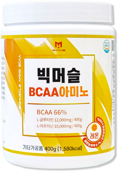 빅머슬 BCAA 아미노 레몬맛 헬스 에너지 보충제, 1개, 400g