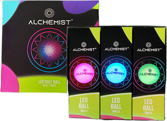 알키미스트 LED 골프공 9개입 1box 야간골프 골프공선물 홀인원골프공 라운딩 발광 야광골프공, 1개