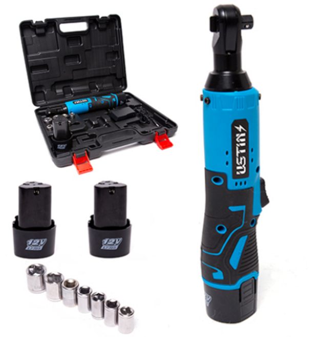 우스틴스 충전임팩 전동 라쳇 렌치 12V 임팩트 렌치 세트, 본품 + 배터리 2개, 1세트