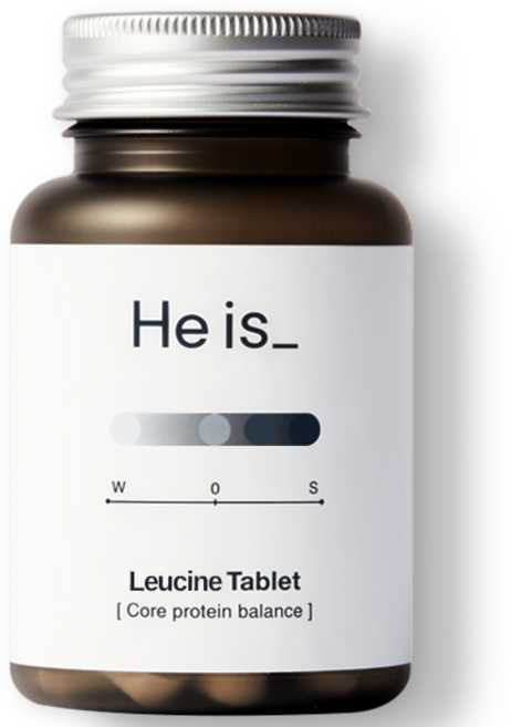 히이즈 류신 타블렛 고함량 프리미엄 단백질 중년 근육 근력 성장 강화 합성, 60정, 3개