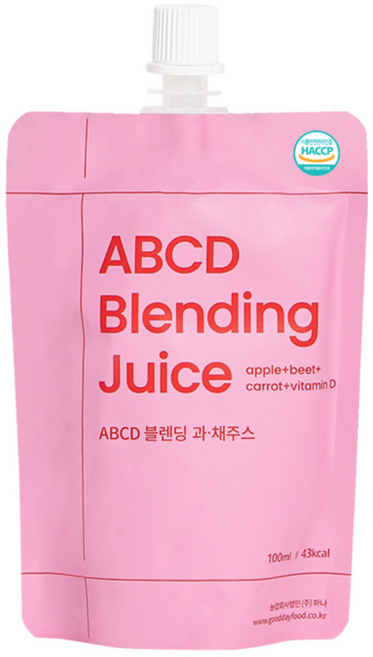 좋은하루식품 사과 비트 당근 비타민D 블렌딩 과채주스 ABCD주스 100ml, 30개
