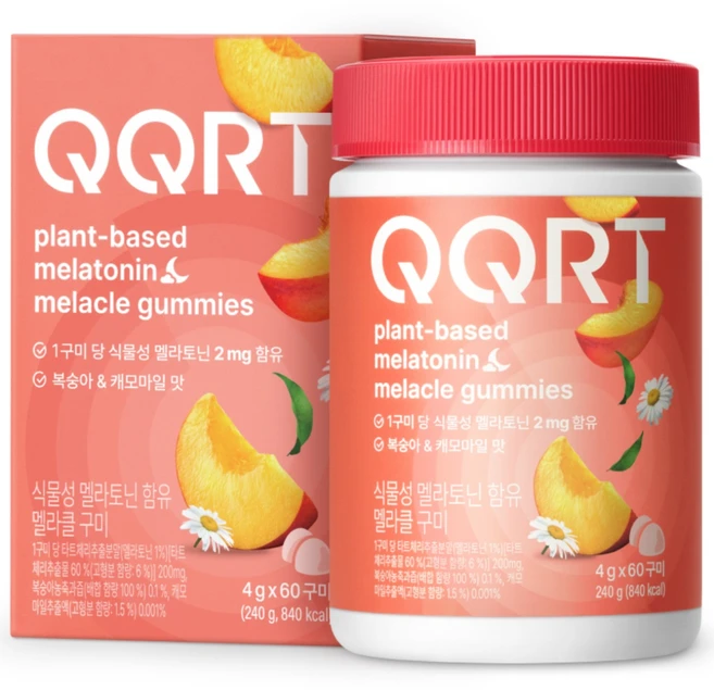 QQRT 식약처 HACCP 인증 맛있는 식물성 멜라토닌 구미 2mg, 1박스, 60정 - 쿠팡