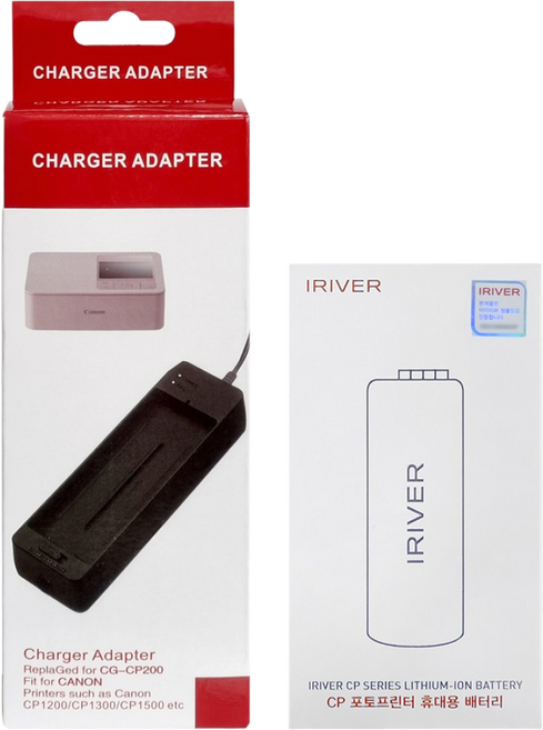아이리버 셀피 CP1500 포토프린터 휴대용 배터리 IR-CPLB2LH 2000mAh + 호환용 상시전원 충전어댑터 /ED, 아이리버 CP1500 배터리 1개+상시전원충전 어댑터