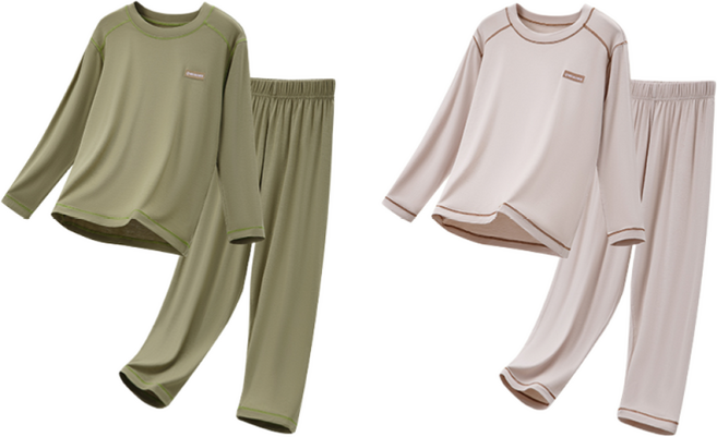 1+1특가 Omiza 모달 천연소재+흡습속건 UP 이너웨어 성인 아동 주니어 내복 잠옷 상하세트