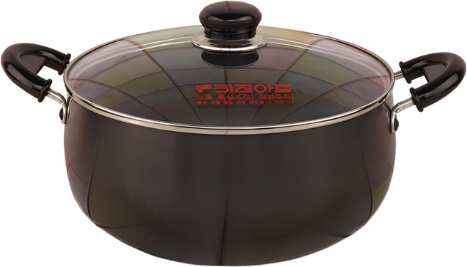 키친아트 쥬노블랙 경질 26cm 양수냄비(가운데부분이크기입니다), 양수냄비 1개 + 강화유리 1개, 1개