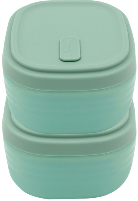 네오실리 뉴에어락 국산 프리미엄 실리콘 밀폐 용기 냉동밥용기 대형, 딥그린, 2개