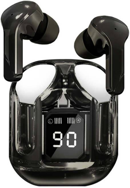 넥소닉 LCD 블루투스 무선 이어폰 IX, 블랙