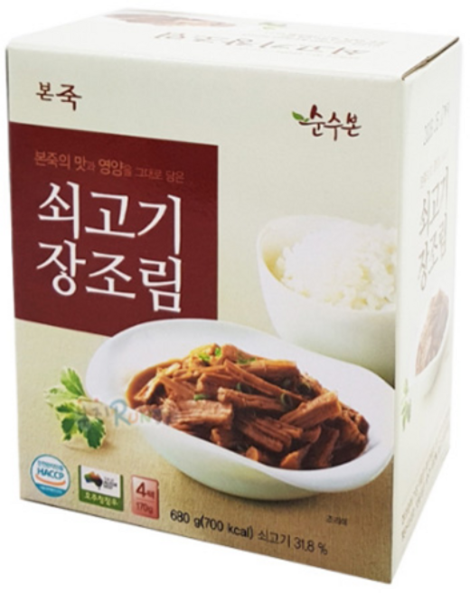 본죽 쇠고기 장조림 170gx4, 170g, 1개