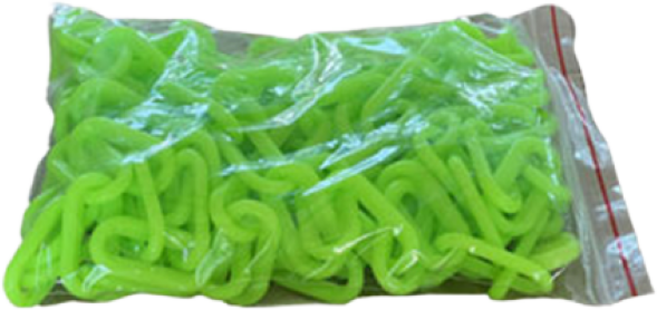 TIS 플라스틱 롤체인 형광 + S고리 2p 세트, 3세트