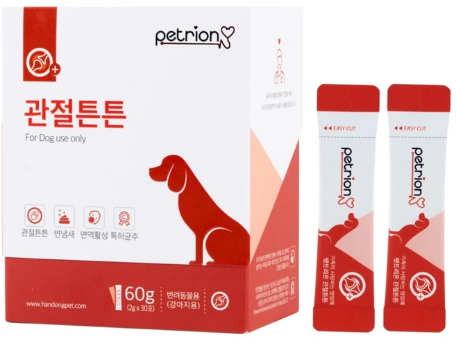 펫트리온 강아지 분말 영양제, 30회분, 관절+장건강, 1개 - 쿠팡