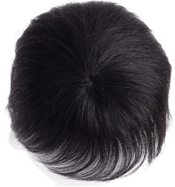 탑커버 남자 정수리 부분가발 소, 블랙, 1개