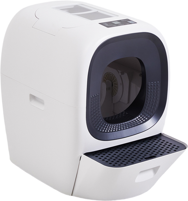 라라홈 고양이 리얼 스쿠퍼 자동 청소 화장실 80L LH1001-07, 화이트, 1개