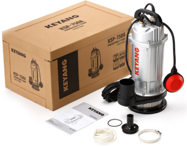 계양 자동 수중펌프 KSP-750A 1마력 750 W 양수기, 1개