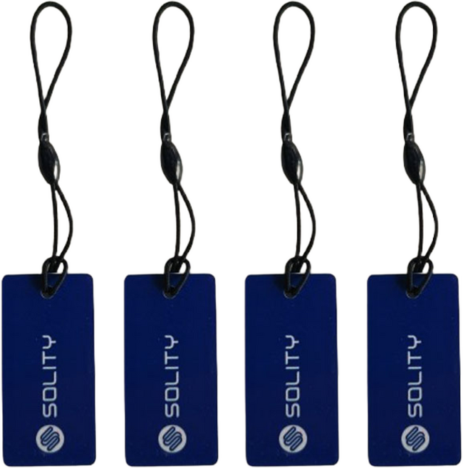 솔리티 RF 키태그 카드키 도어락 호환 고리형 걸이형 4장, 솔리티 카드키 4장
