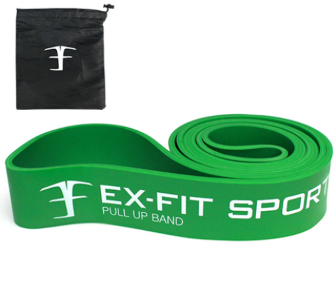 엑피트 라텍스 풀업밴드 + 보관가방, 그린(5단계), 1개