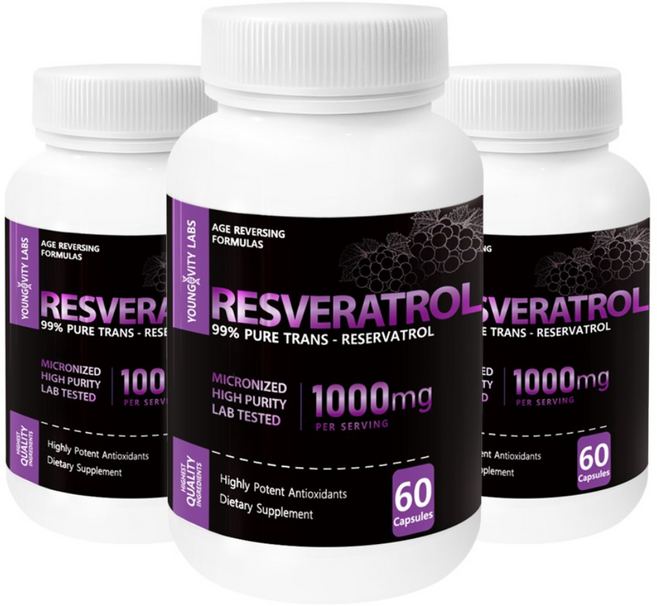 영제비티랩스 레스베라트롤 1000mg 60캡슐 3병, 60정, 3개