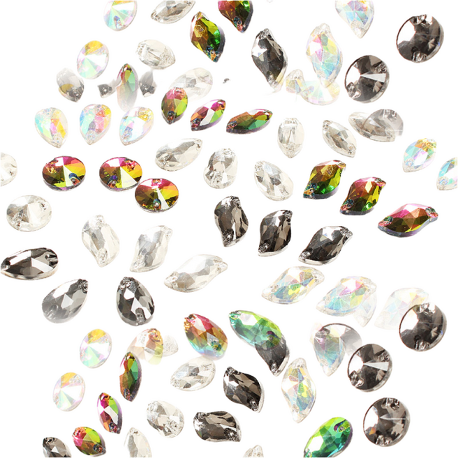 핫픽스 핫피스큐빅 네일 글리터/스톤, 1개, 접착찡-No 35