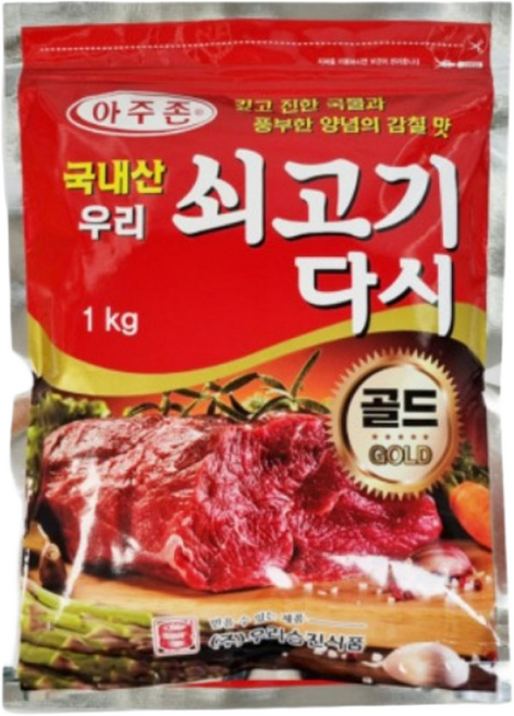 아주존 국내산 쇠고기 다시 골드, 1개, 1kg
