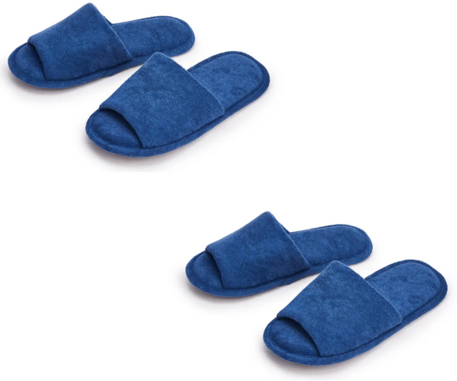 모다데코 1+1 타올지 워셔블 거실화 층간소음 방지 발편한 실내 슬리퍼, 1개, 블루+블루