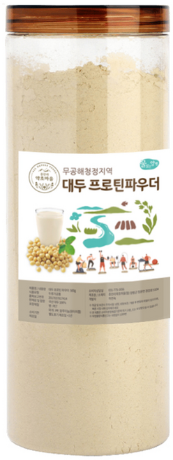 국산 대두프로틴파우더 단백질쉐이크 식물성콩 한끼식사대용 다이어트 단백질보충제, 500g, 1개
