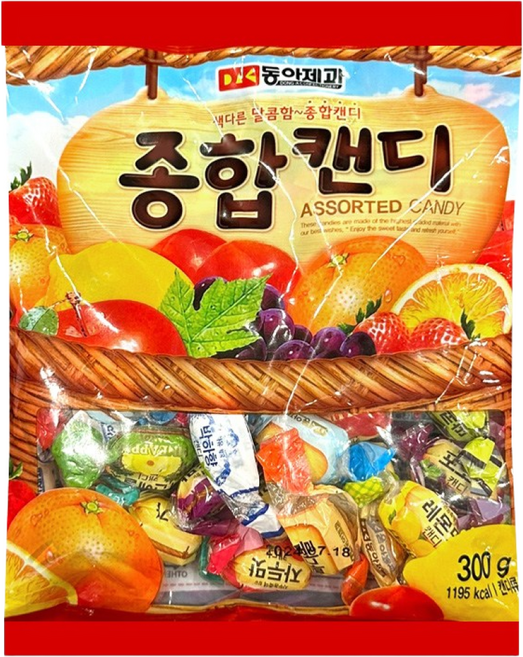 동아 종합캔디 300g 사탕 14가지맛, 350g, 1개