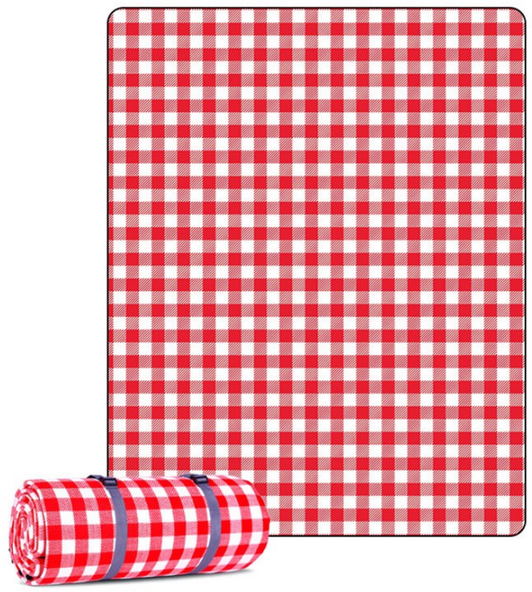 대형 방수 피크닉매트 접이식 휴대용 돗자리, 02.레드체크